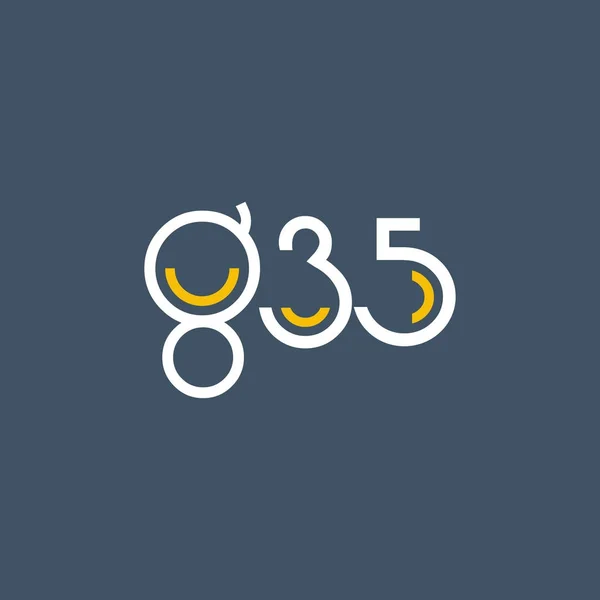Logo g35 yuvarlak — Stok Vektör