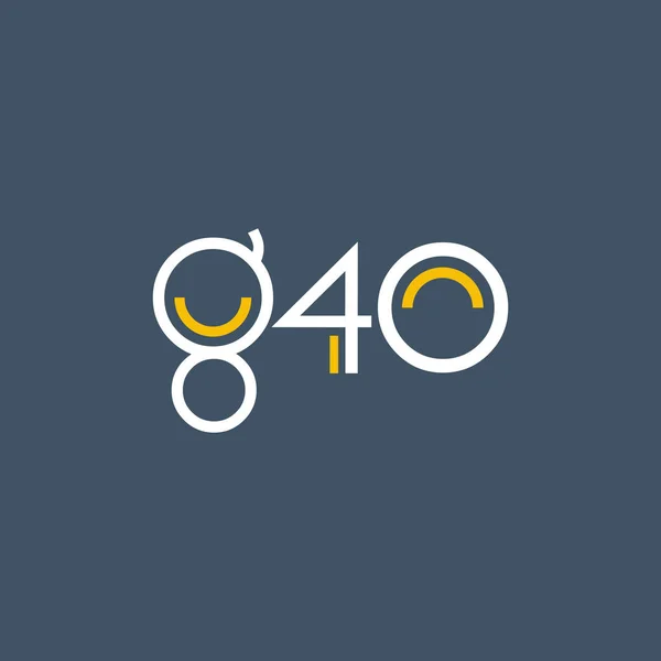 Round logo g40 — Stock Vector
