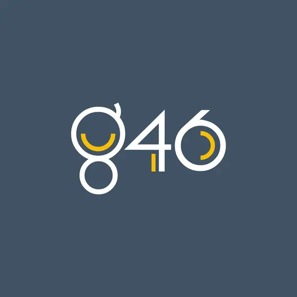 Logo g46 yuvarlak — Stok Vektör