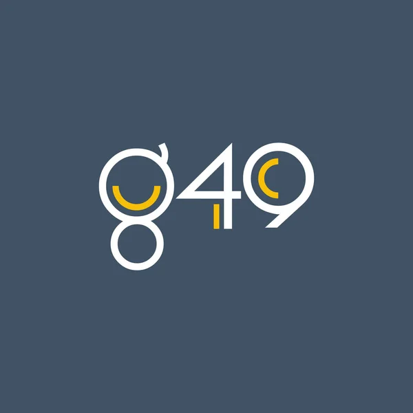 Logo g49 yuvarlak — Stok Vektör