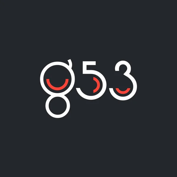 Round logo g53 — Stock Vector