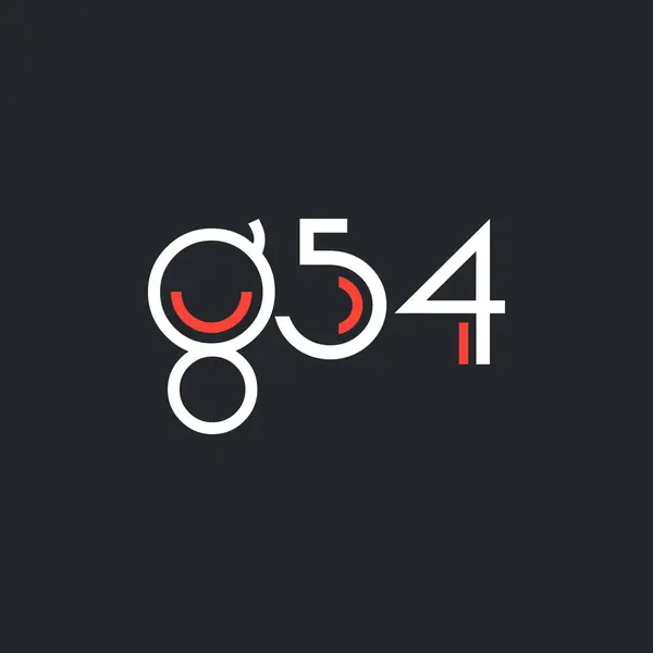 Round logo g54 — Stock Vector