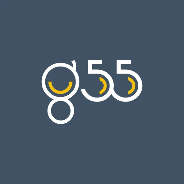 Ronde logo g55 — Stockvector