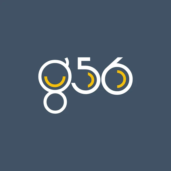 Logo g56 yuvarlak — Stok Vektör