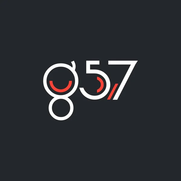 Okrągłe logo g57 — Wektor stockowy
