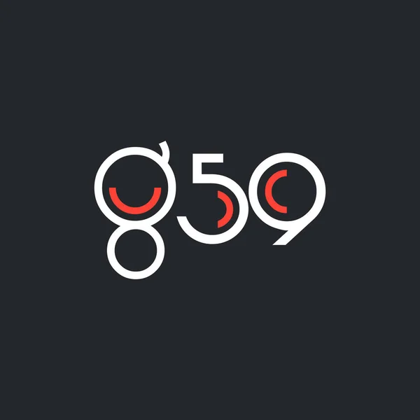 Kulaté logo g59 — Stockový vektor