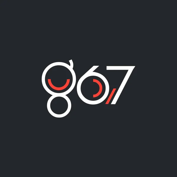Okrągłe logo g67 — Wektor stockowy