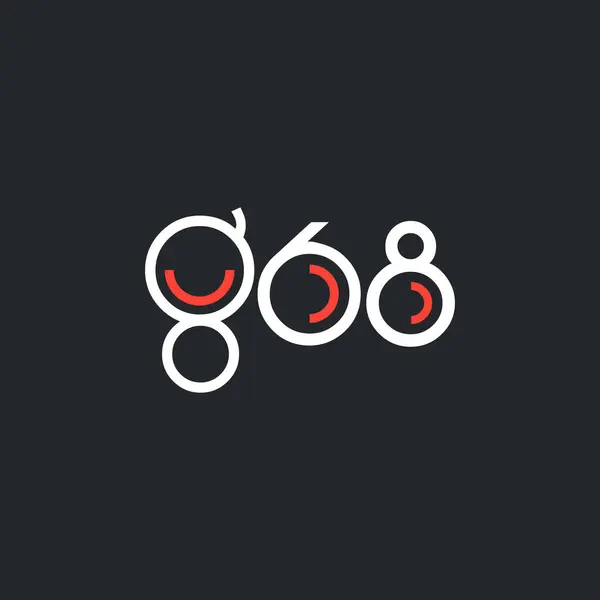 Logo redondo g68 — Vector de stock