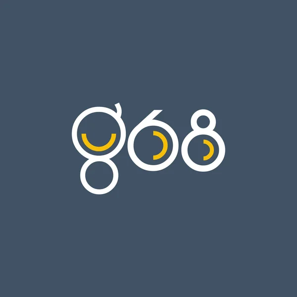 Rundes Logo g68 — Stockvektor