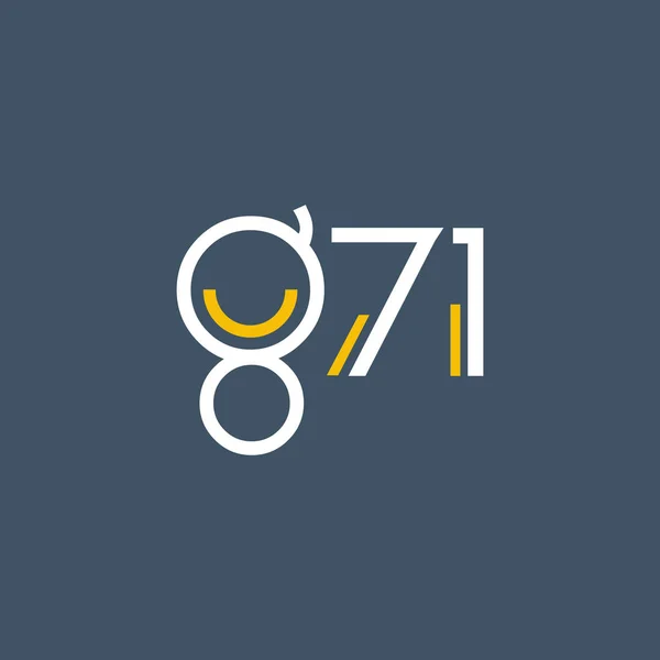 Kulaté logo g71 — Stockový vektor