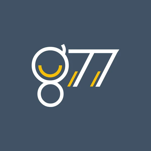 Kulaté logo g77 — Stockový vektor