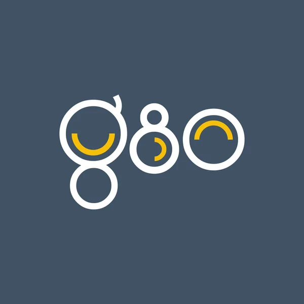 Στρογγυλό λογότυπο g80 — Διανυσματικό Αρχείο