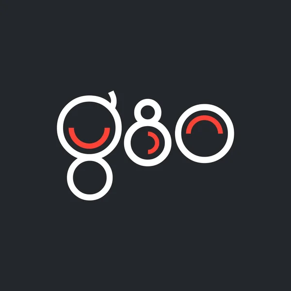 Logo redondo g80 — Vector de stock
