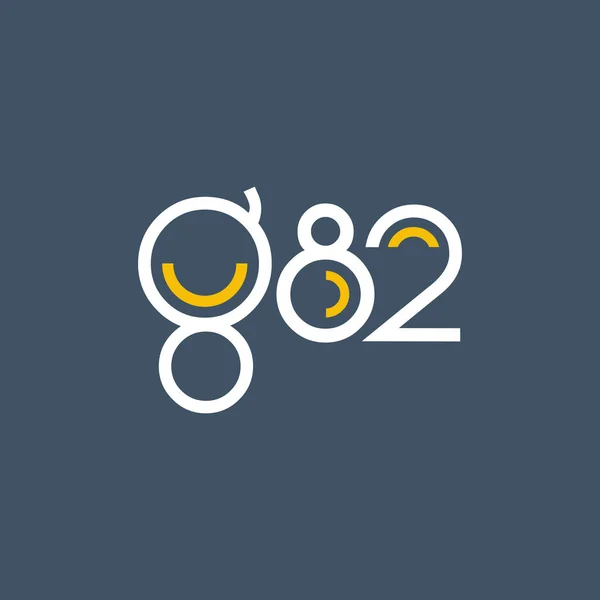 Logo rotondo g82 — Vettoriale Stock