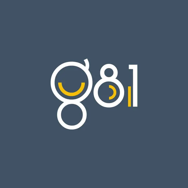 Logo redondo g81 — Vector de stock