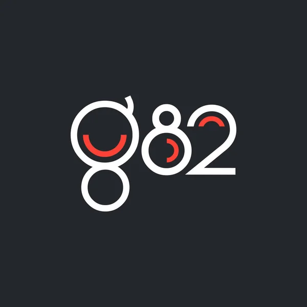 Logo redondo g82 — Vector de stock