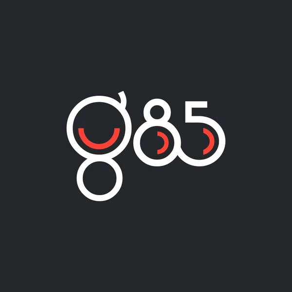 Logo redondo g85 — Vector de stock