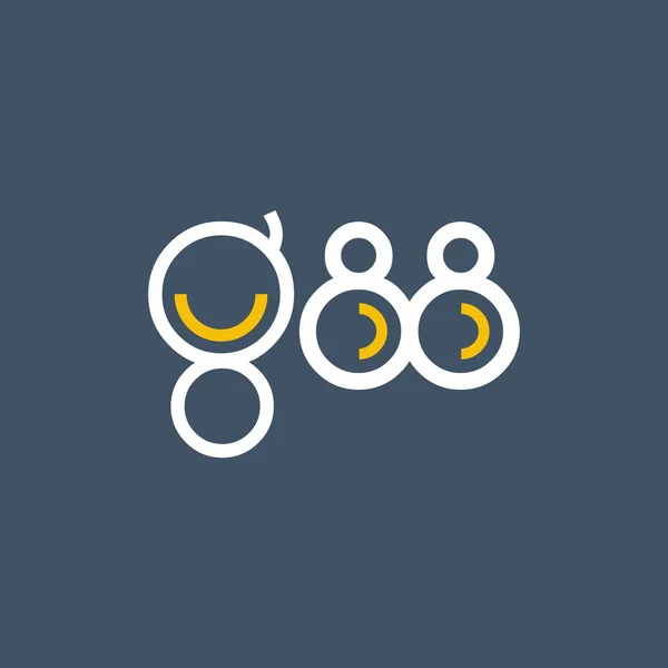 Στρογγυλό λογότυπο g88 — Διανυσματικό Αρχείο