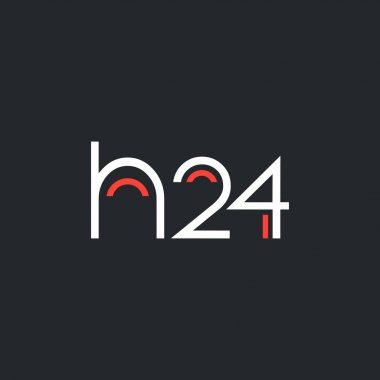 digital logosu H24 tasarımını 