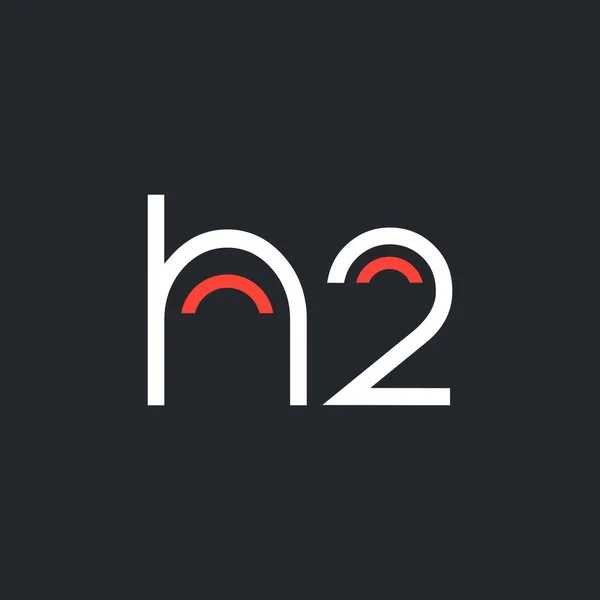 Design of digital logo H2 — Stock Vector