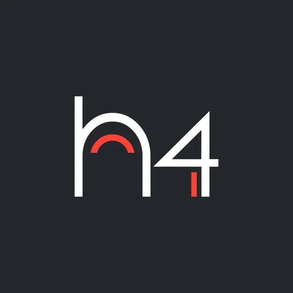 Conception du logo numérique H4 — Image vectorielle