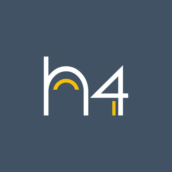 Tasarım dijital logosunun H4 — Stok Vektör