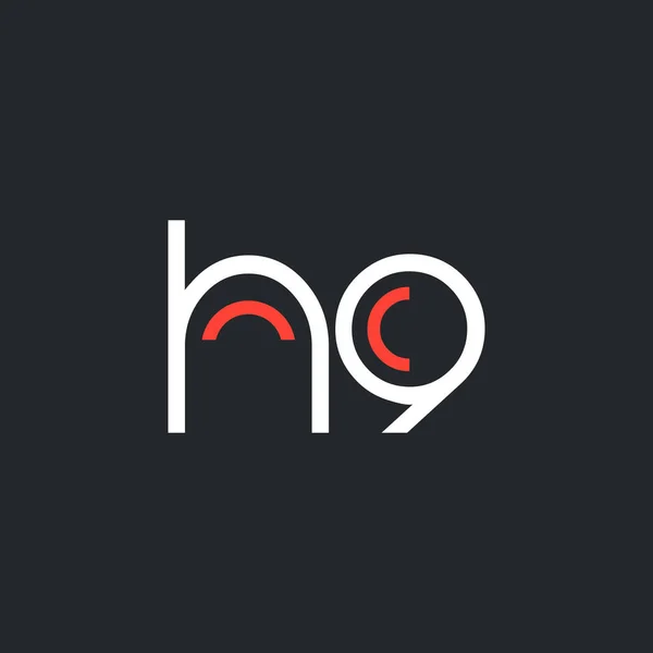 H9 digitális logo tervezés — Stock Vector