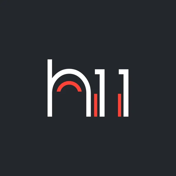 Diseño del logotipo digital H11 — Archivo Imágenes Vectoriales