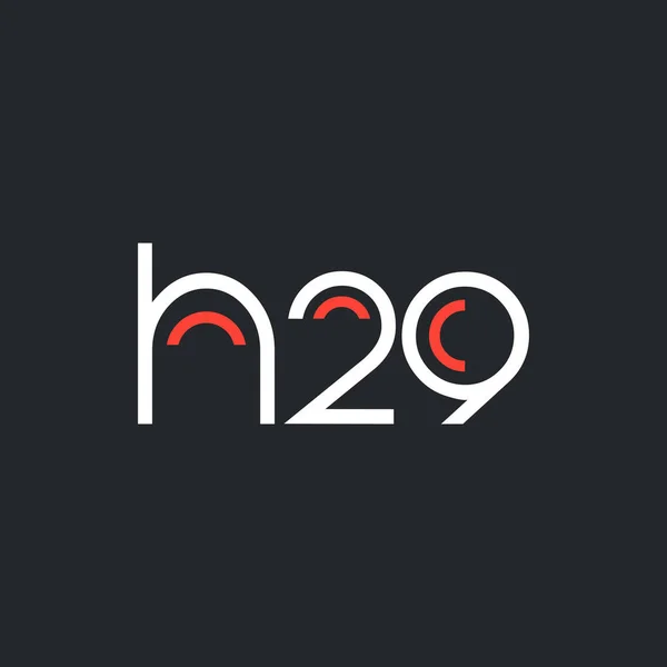 Design of digital logo H29 — Stock Vector