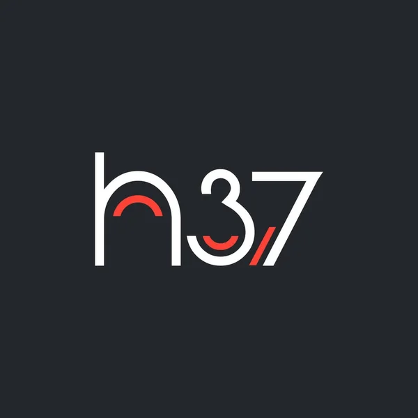 Diseño del logotipo digital H37 — Vector de stock