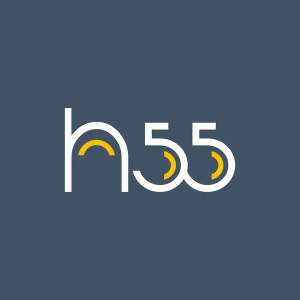 Design of digital logo H55 — Stock Vector