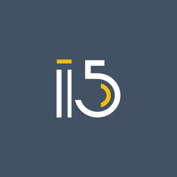 Číslice logo I5 — Stockový vektor