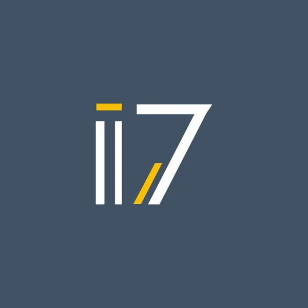 Цифра логотип I7 — стоковий вектор
