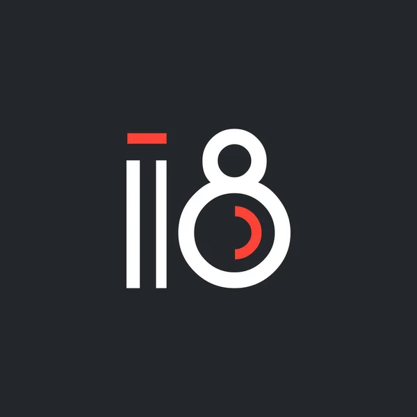 Ψηφίο λογότυπο I8 — Διανυσματικό Αρχείο