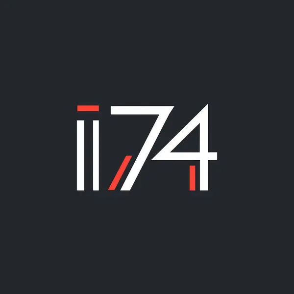 Runda logotypen I74 — Stock vektor