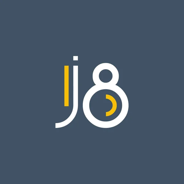Runda logotypen J8 — Stock vektor