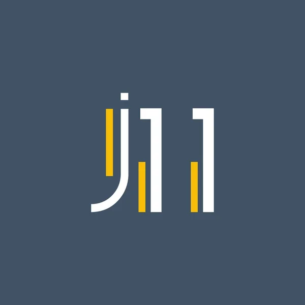 Runda logotypen J11 — Stock vektor