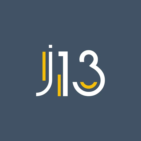 Runda logotypen J13 — Stock vektor