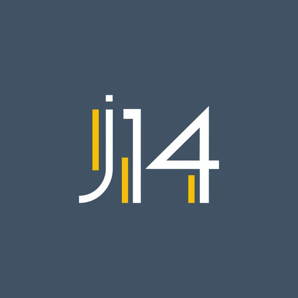 Runda logotypen J14 — Stock vektor