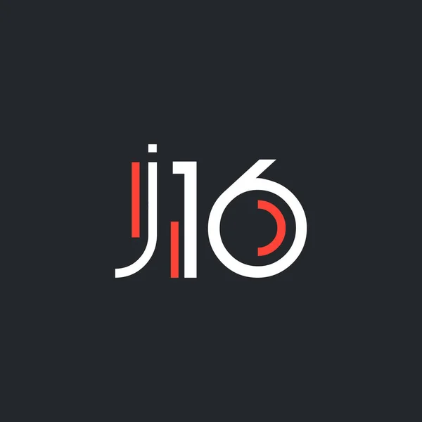 Round logo J16 — Stock Vector