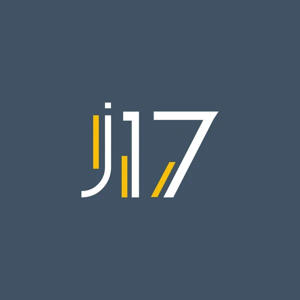 Runda logotypen J17 — Stock vektor