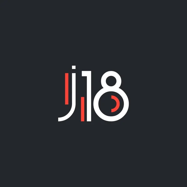 J18 okrągłe logo — Wektor stockowy