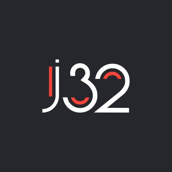 Logo redondo j32 — Vector de stock