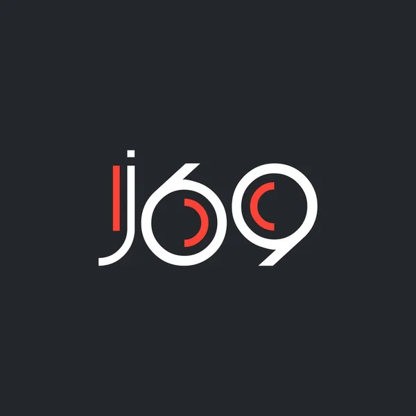 Okrągłe logo j69 — Wektor stockowy