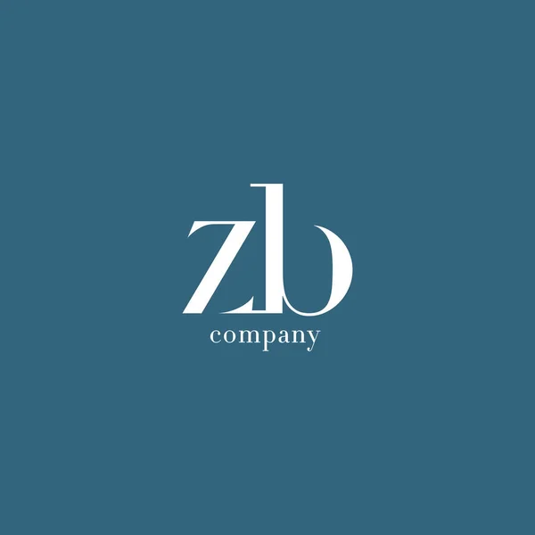 共同手紙 Zb とロゴ — ストックベクタ