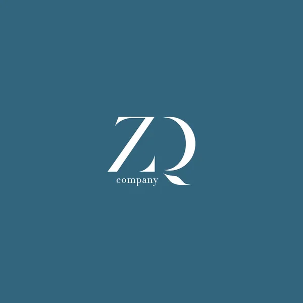 Logo con lettere comuni Zq — Vettoriale Stock