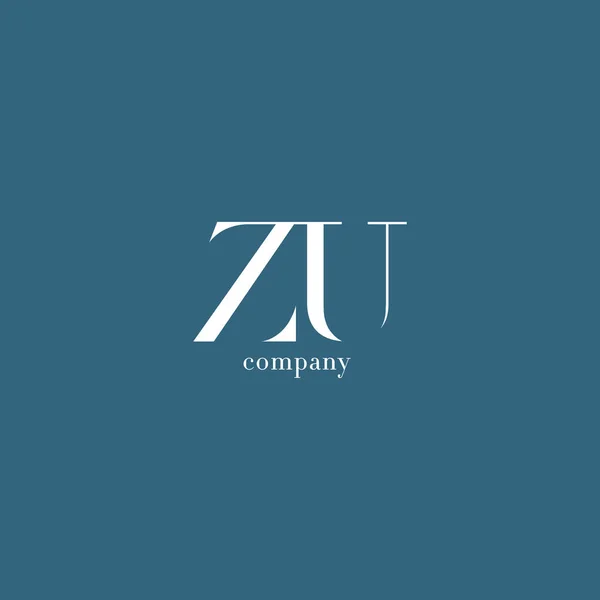 Совместный логотип Zu — стоковый вектор