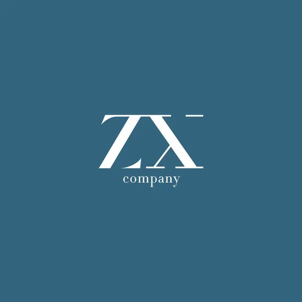 Logotipo con letras conjuntas Zx — Vector de stock