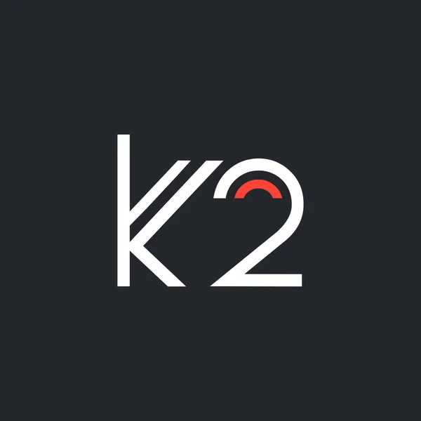 Logo bundar K2 - Stok Vektor