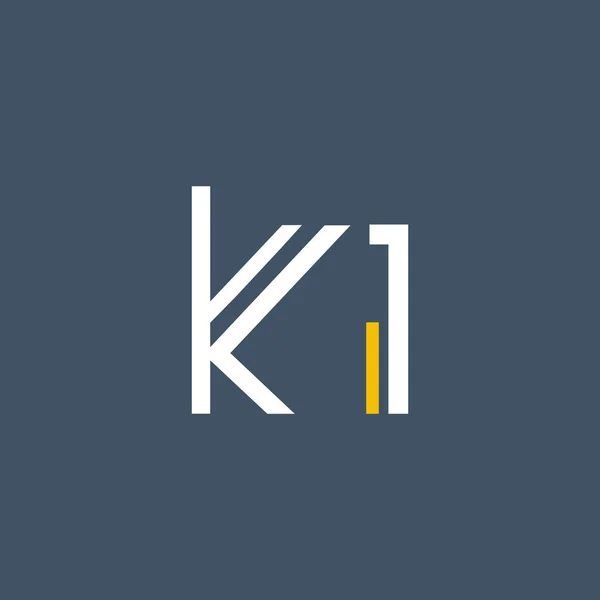 Logotipo redondo K1 — Vetor de Stock